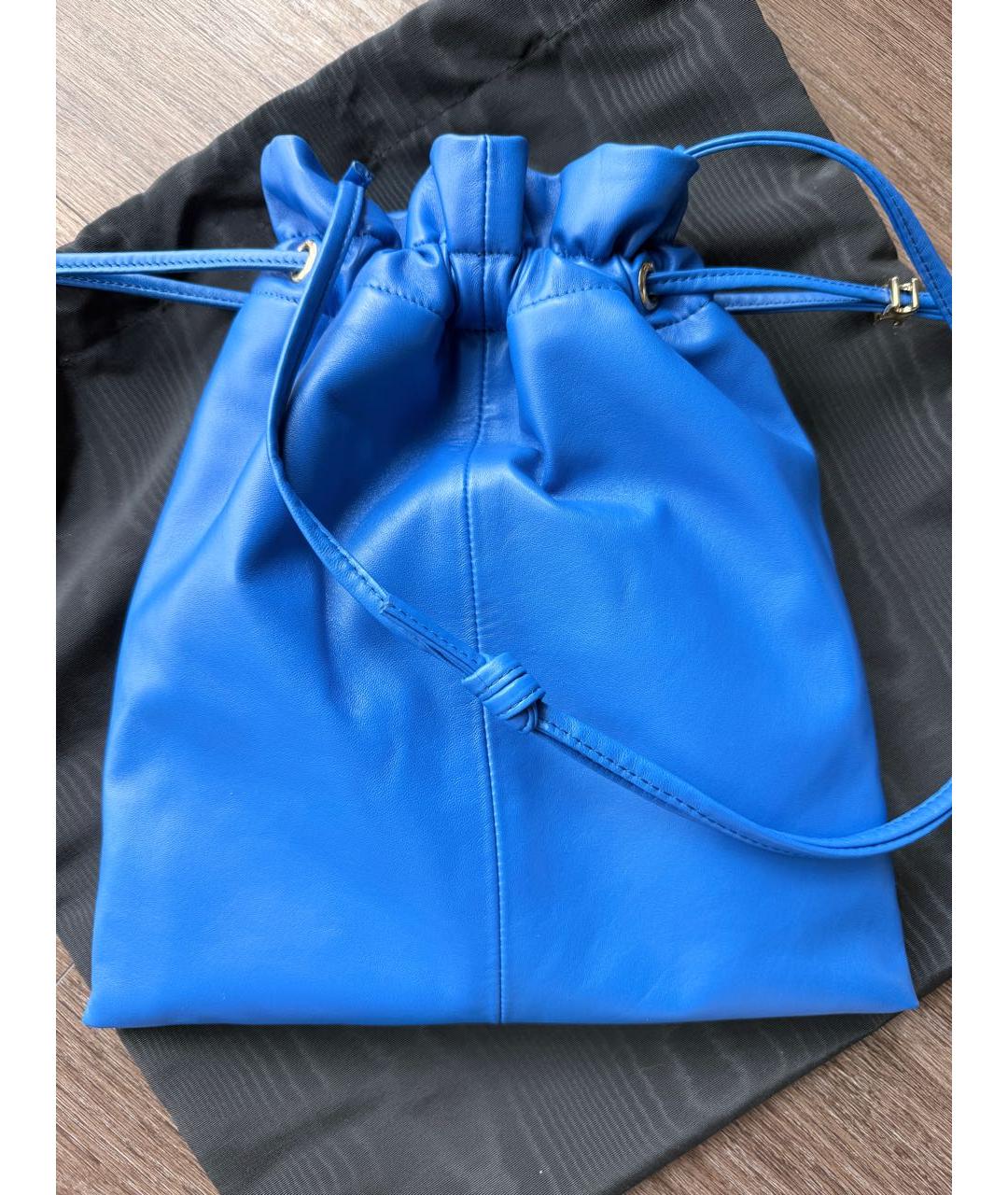 CELINE Синяя кожаная сумка через плечо, фото 2