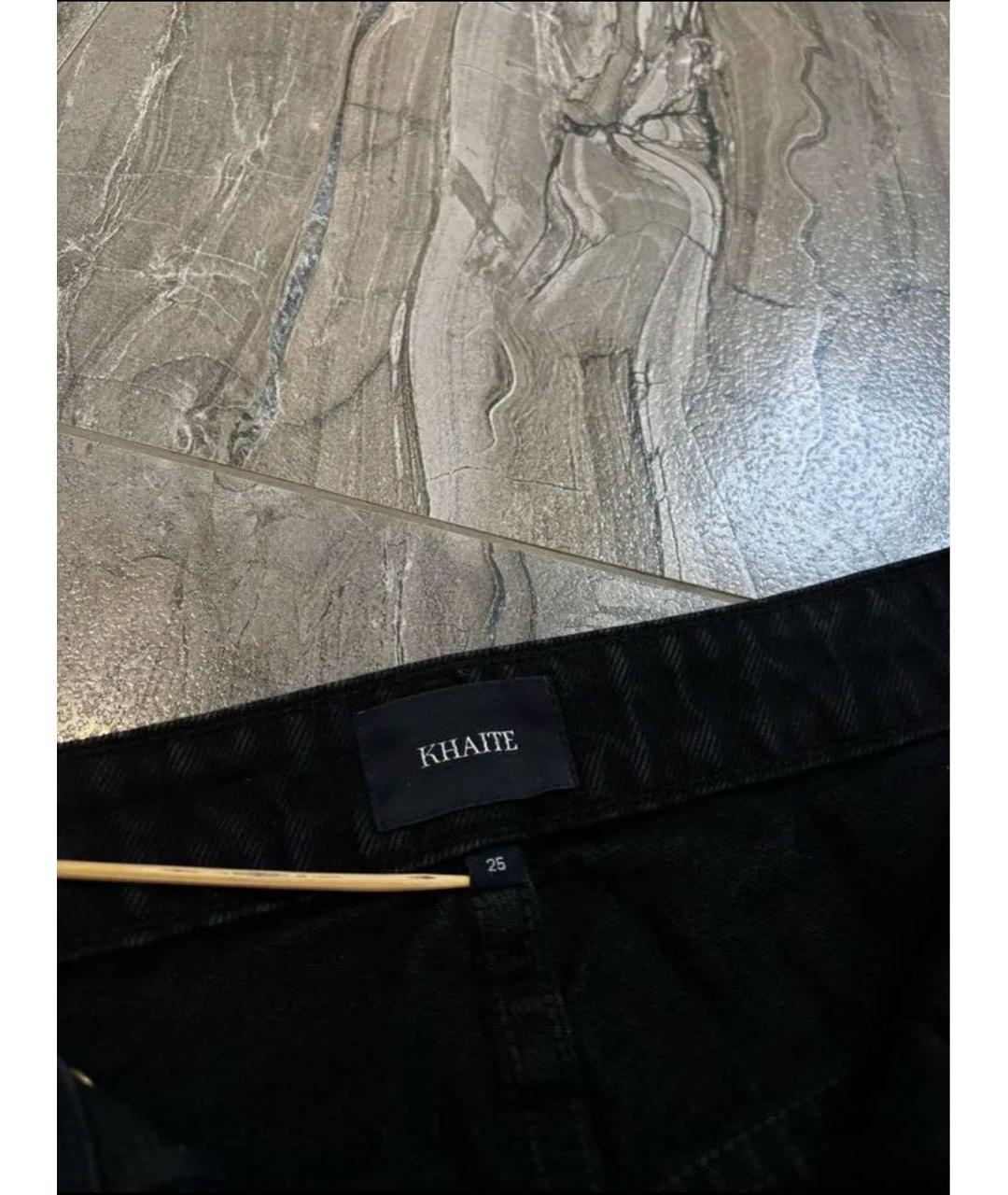 KHAITE Черные деним шорты, фото 6