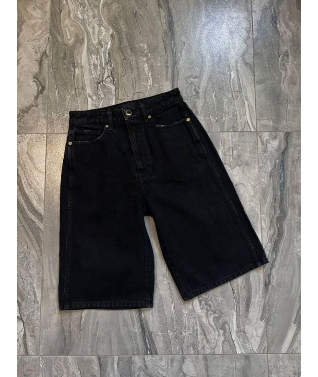 KHAITE Черные деним шорты, фото 2