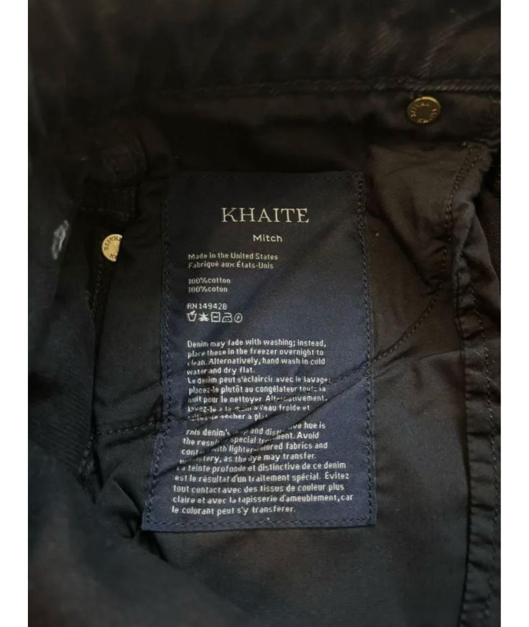 KHAITE Черные деним шорты, фото 4