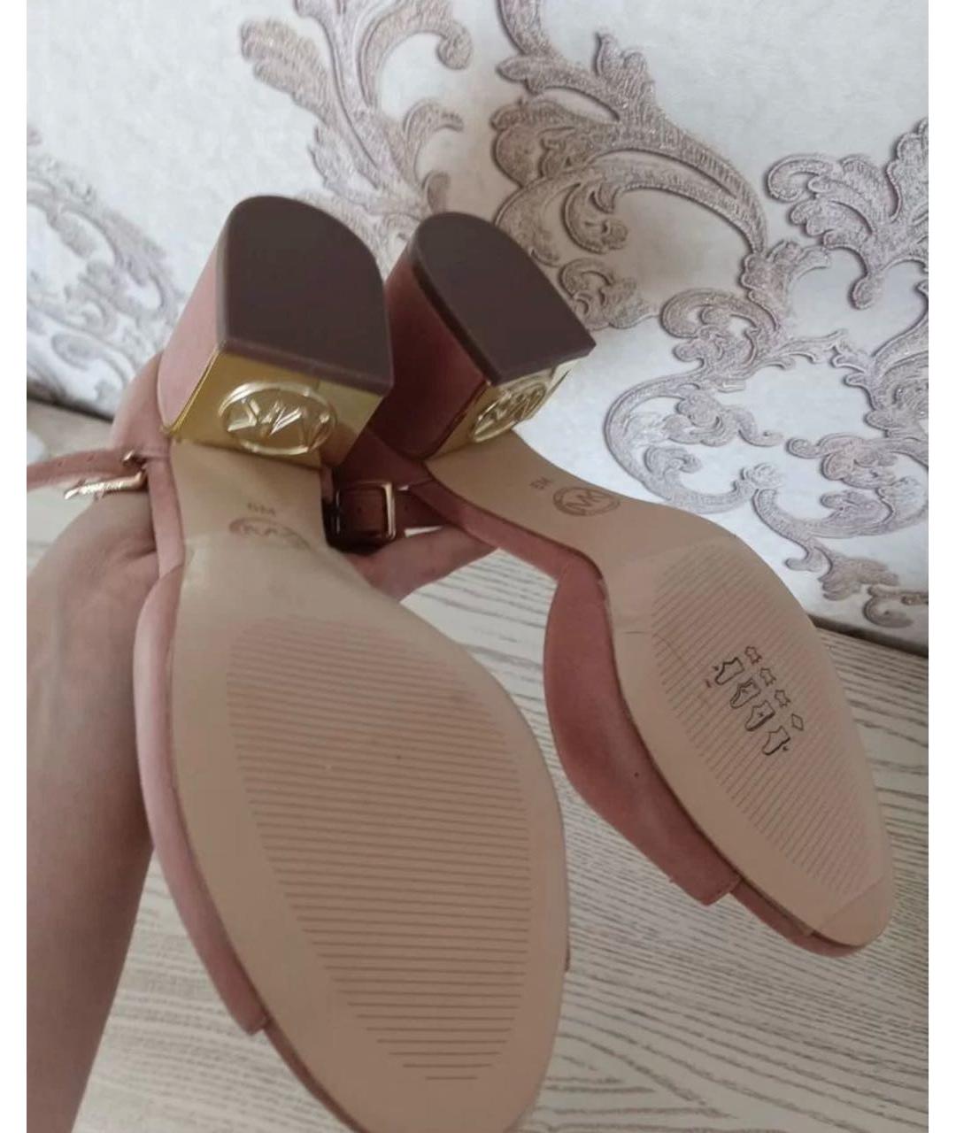 MICHAEL KORS Розовые замшевые босоножки, фото 5