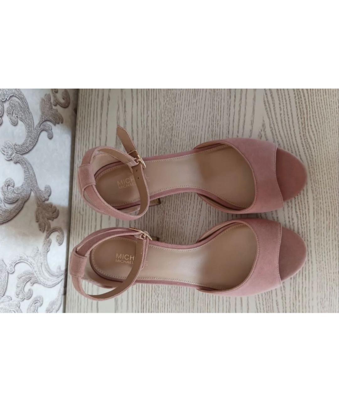 MICHAEL KORS Розовые замшевые босоножки, фото 2
