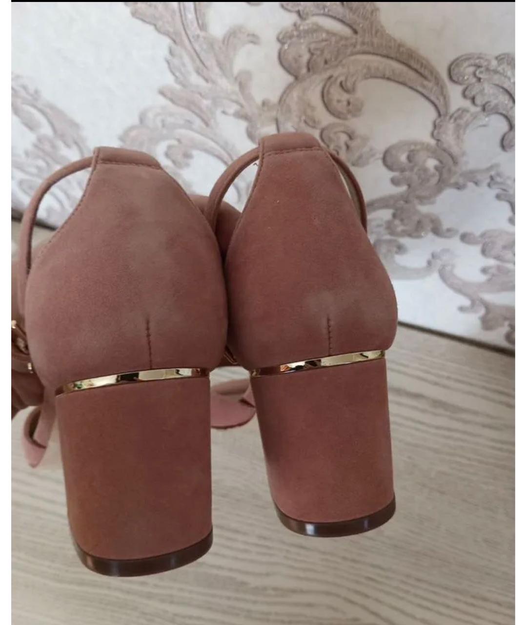 MICHAEL KORS Розовые замшевые босоножки, фото 3