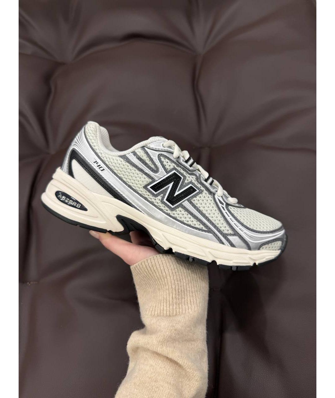 NEW BALANCE Белые текстильные кроссовки, фото 2