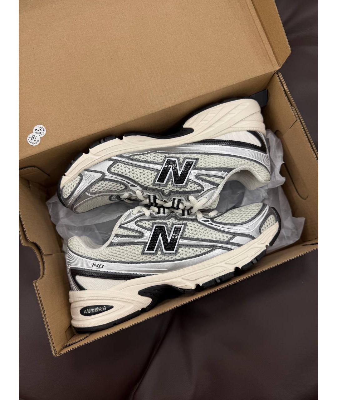 NEW BALANCE Белые текстильные кроссовки, фото 4