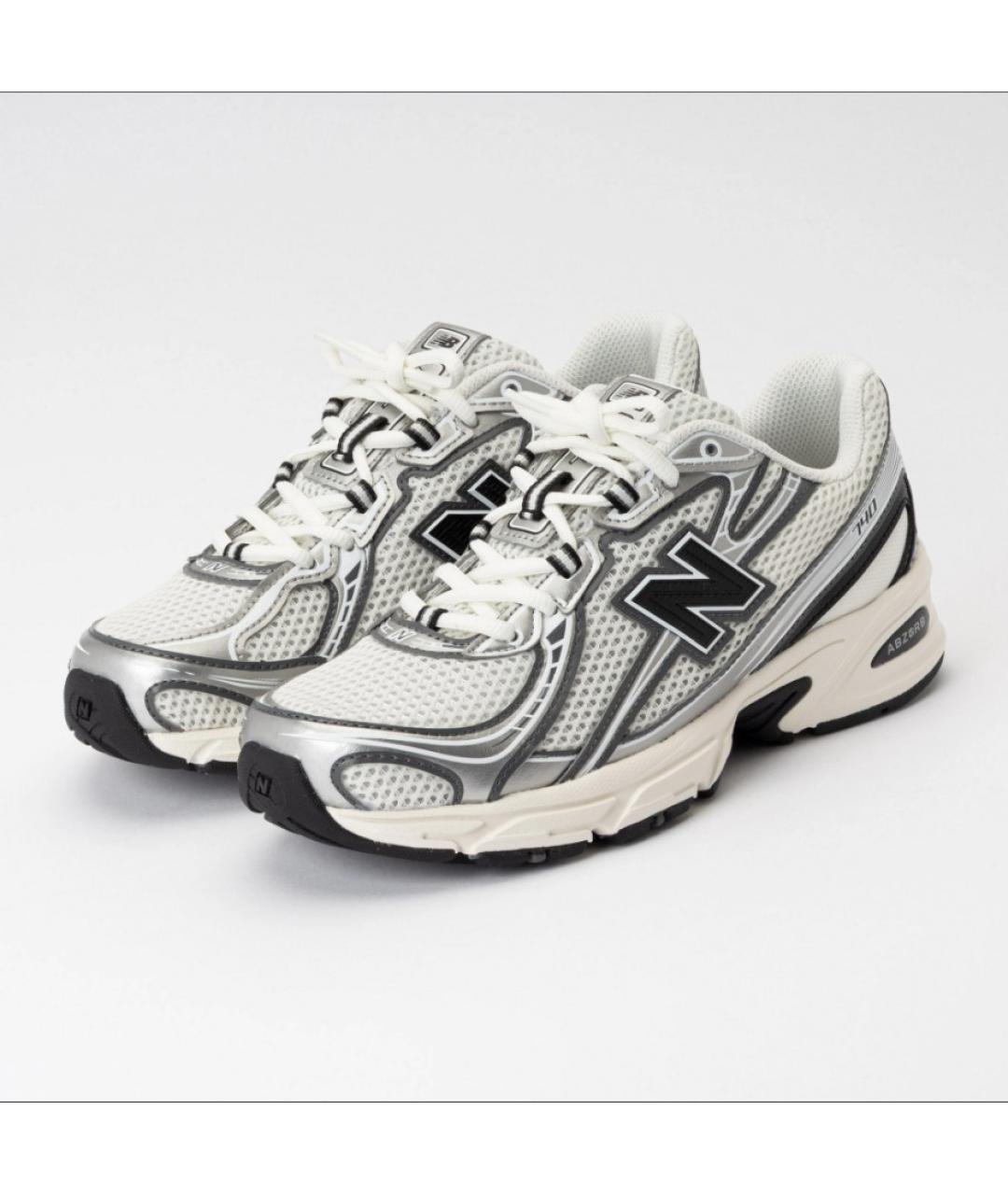 NEW BALANCE Белые текстильные кроссовки, фото 3
