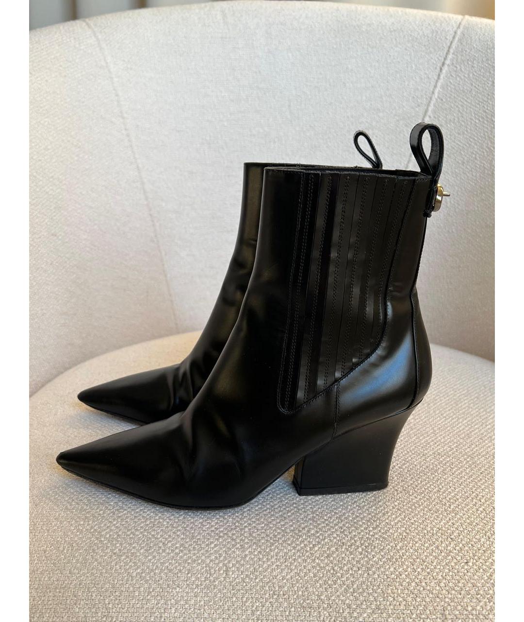 VALENTINO Черные кожаные ботильоны, фото 3