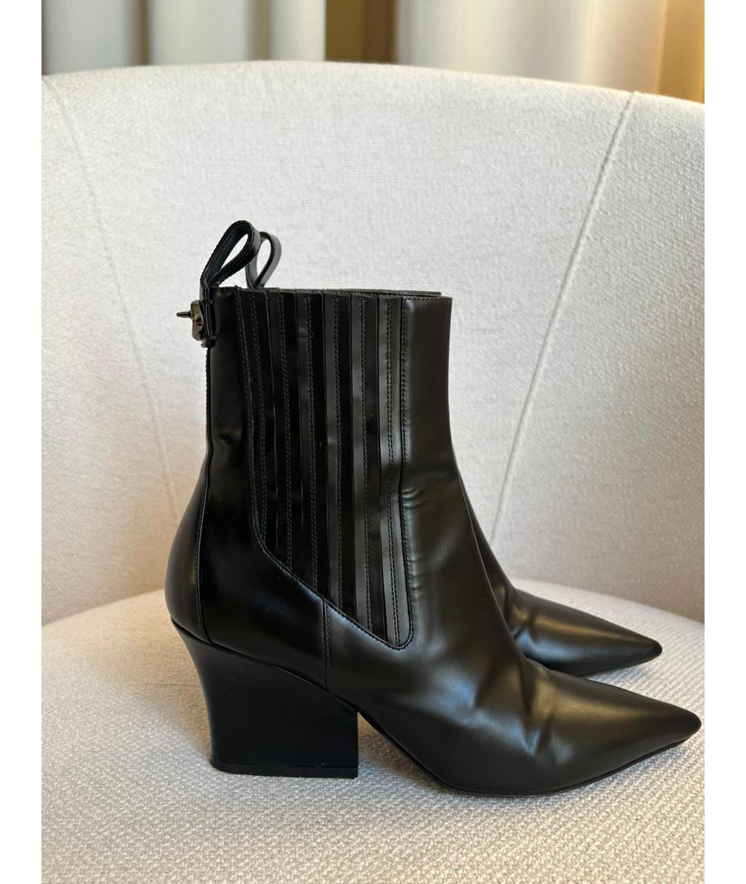 VALENTINO Черные кожаные ботильоны, фото 7