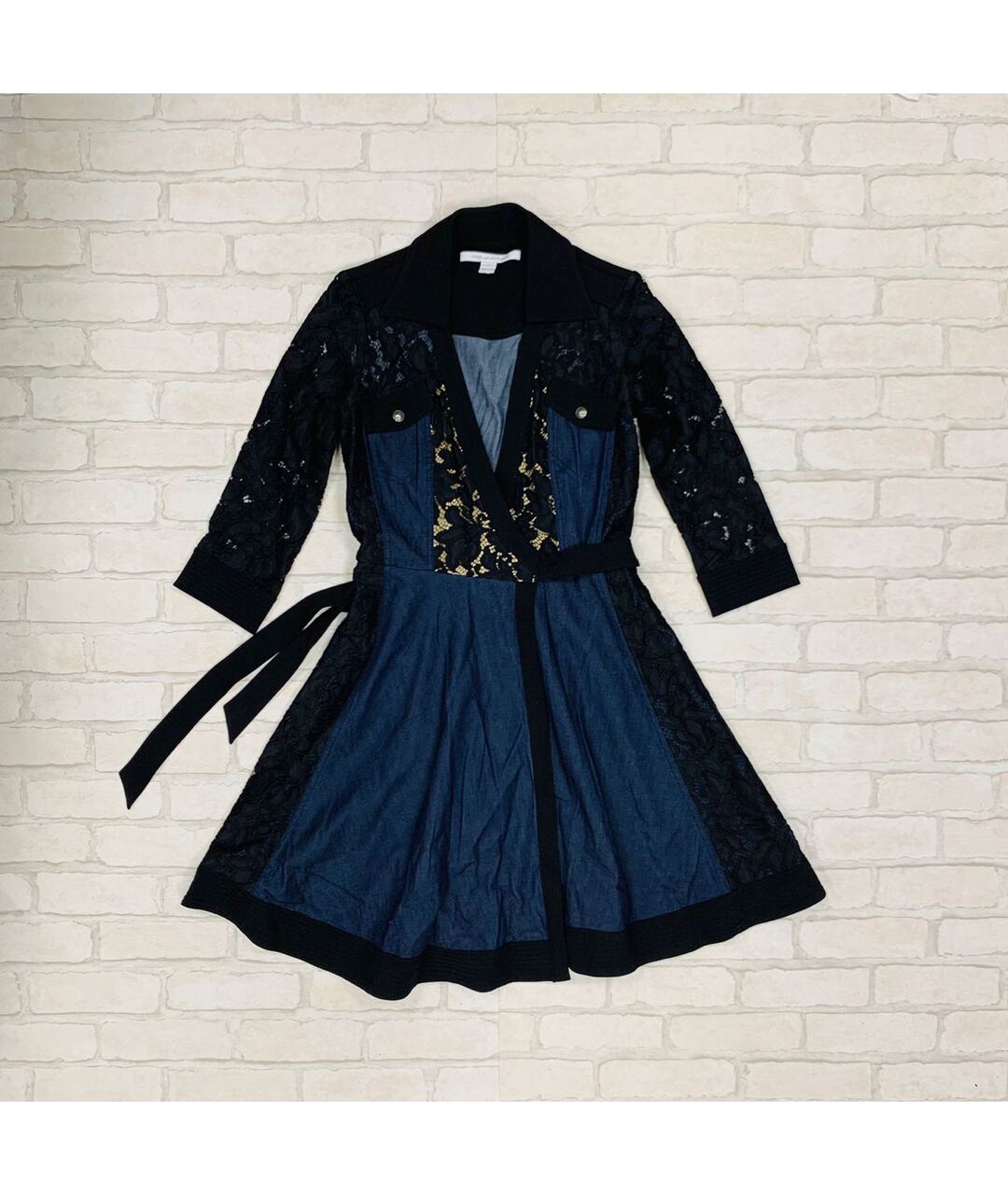 DIANE VON FURSTENBERG Синее хлопковое повседневное платье, фото 9