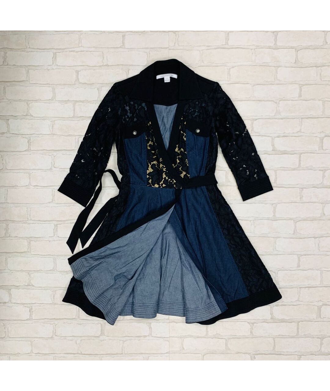 DIANE VON FURSTENBERG Синее хлопковое повседневное платье, фото 6