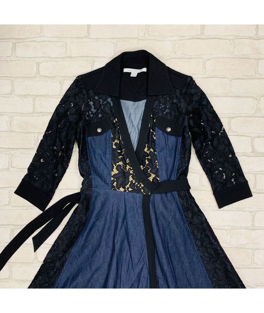 DIANE VON FURSTENBERG Синее хлопковое повседневное платье, фото 5