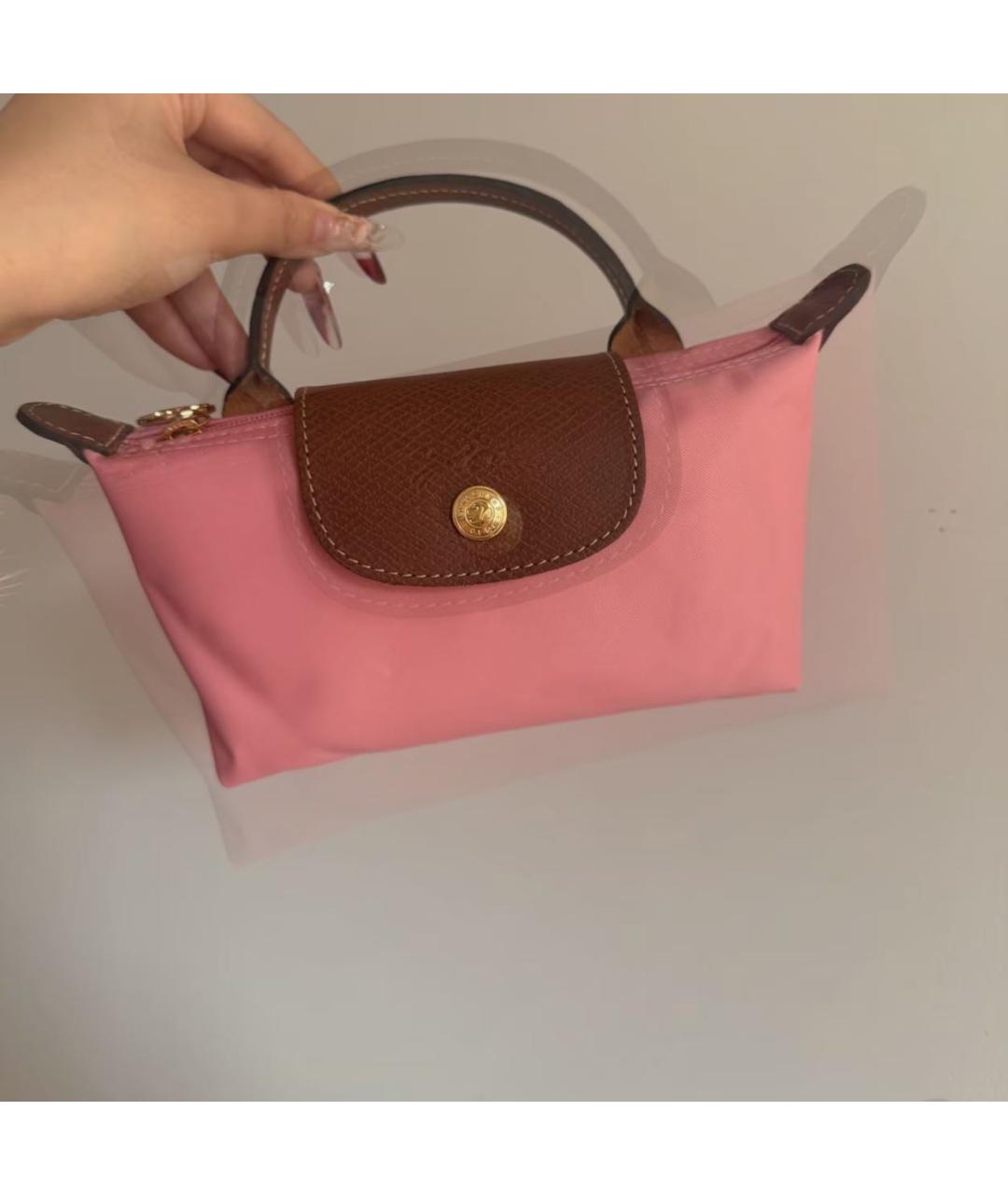 LONGCHAMP Розовая сумка с короткими ручками, фото 7