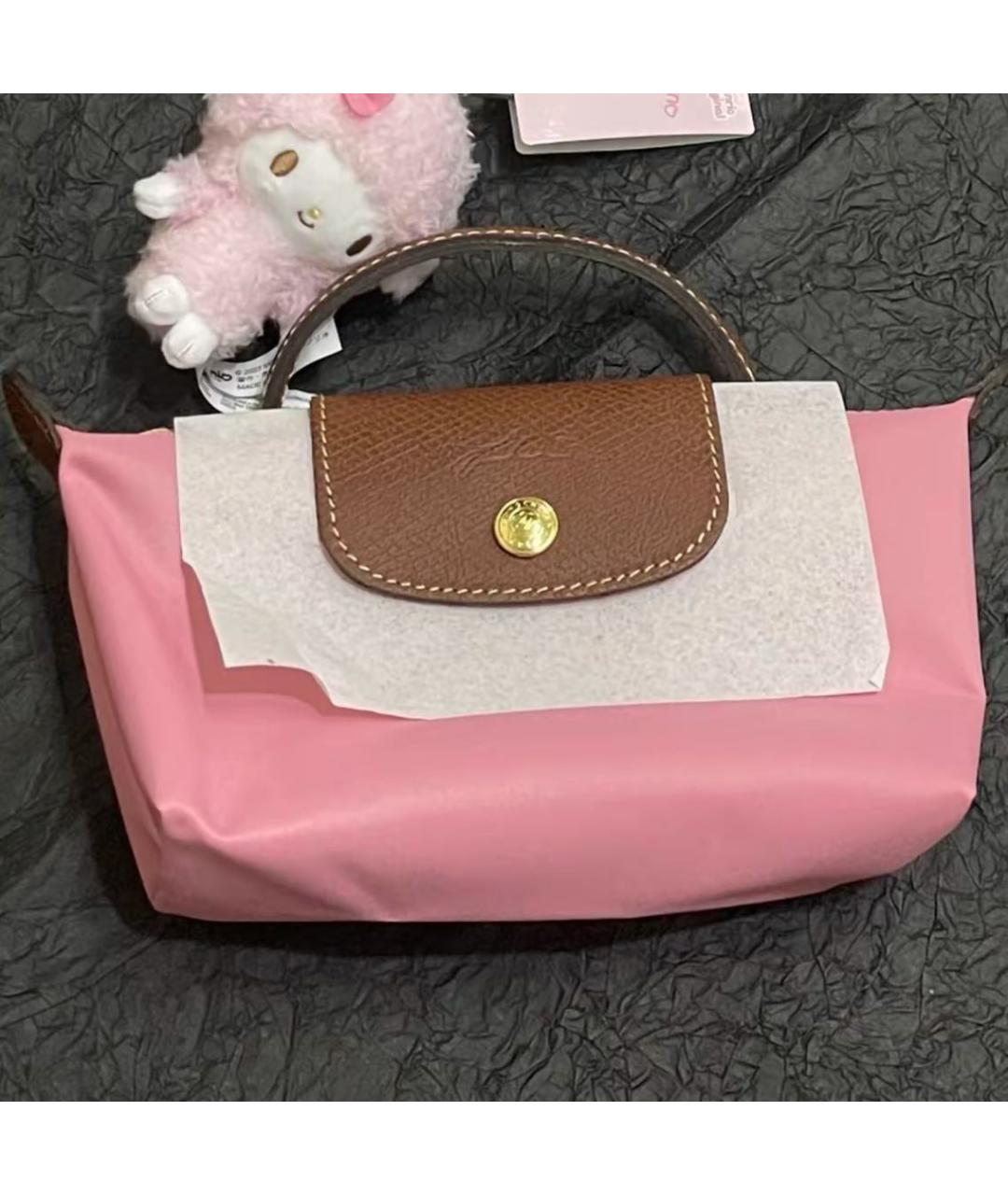 LONGCHAMP Розовая сумка с короткими ручками, фото 5