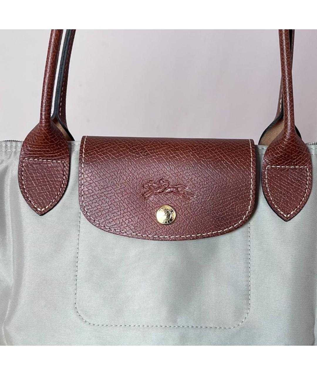 LONGCHAMP Бежевая тканевая сумка тоут, фото 6