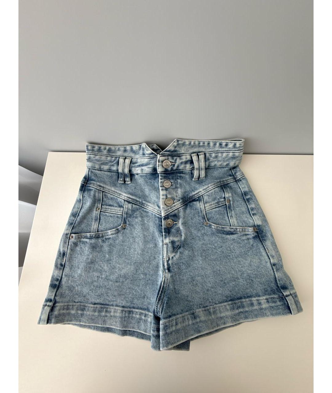ISABEL MARANT Синие хлопковые шорты, фото 4