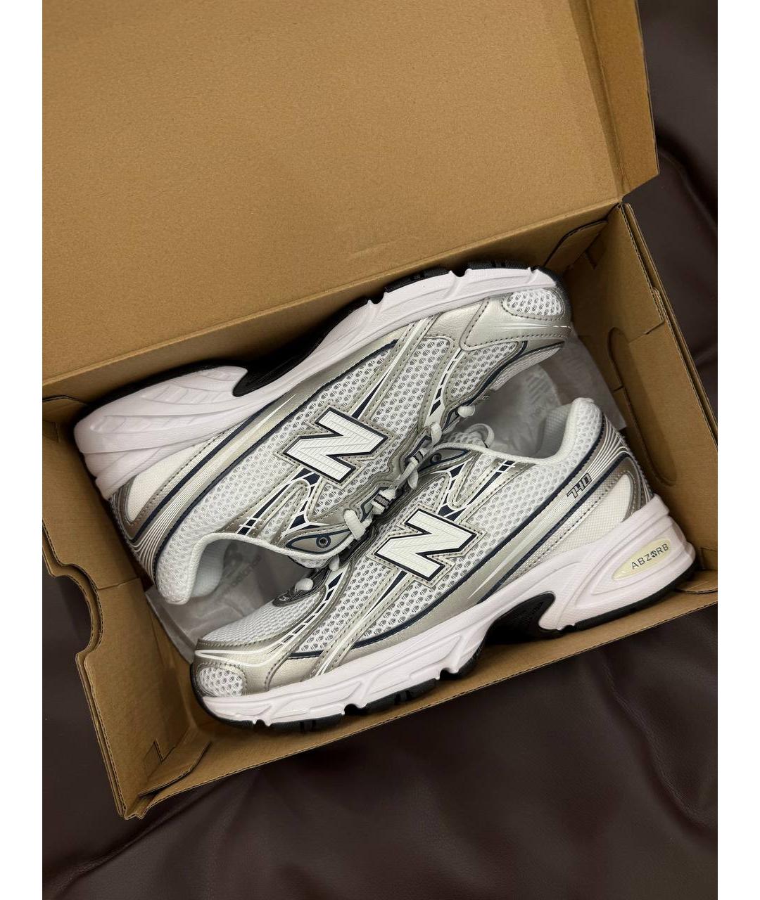 NEW BALANCE Белые текстильные кроссовки, фото 4