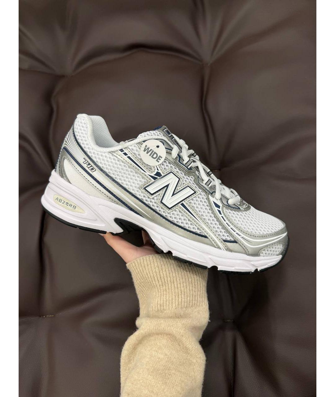 NEW BALANCE Белые текстильные кроссовки, фото 2