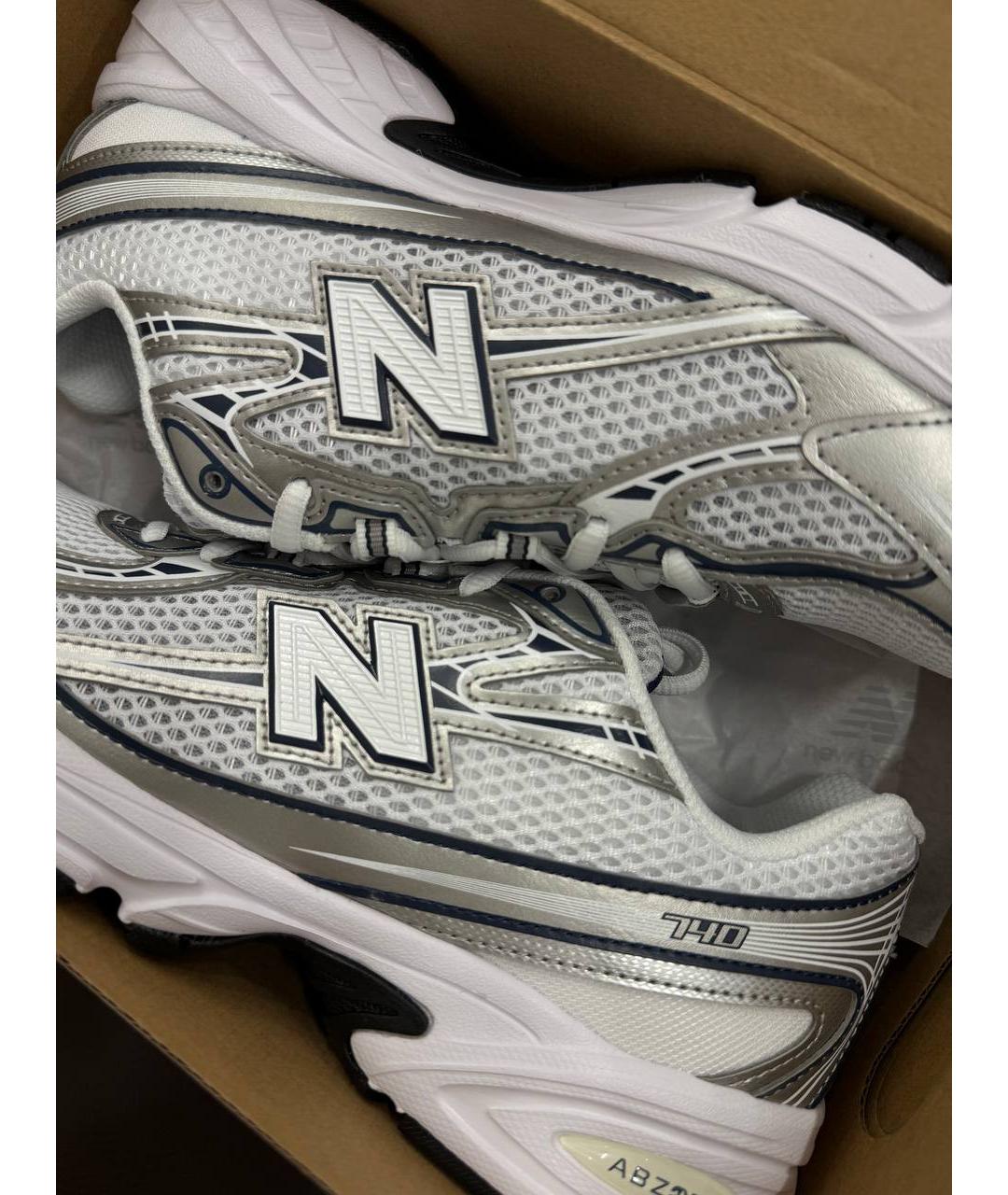 NEW BALANCE Белые текстильные кроссовки, фото 6