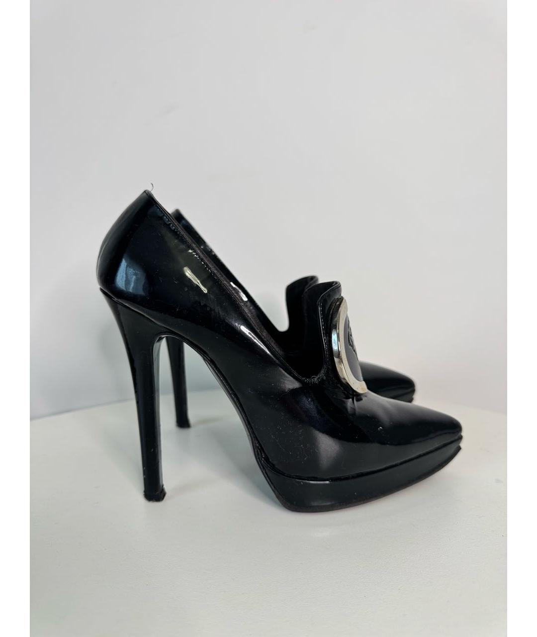 VERSACE Черные туфли из лакированной кожи, фото 6