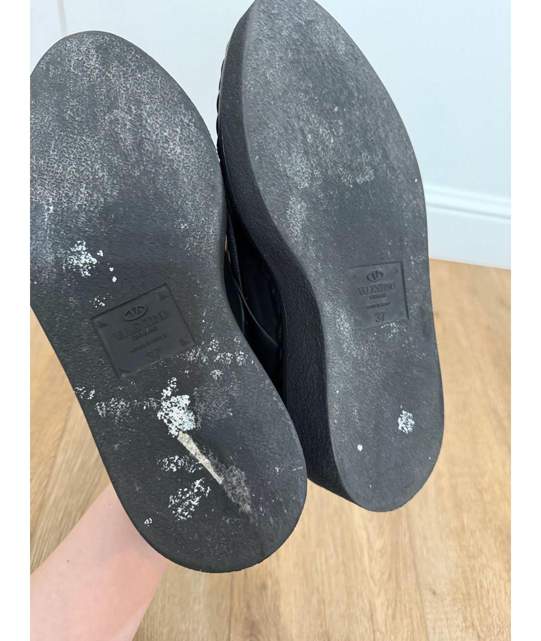 VALENTINO Черные кожаные туфли, фото 5