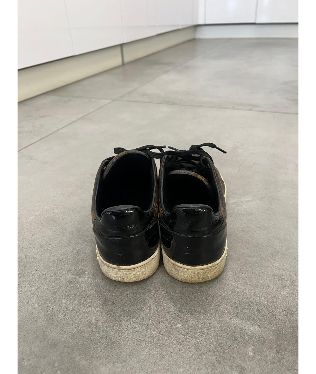 LOUIS VUITTON Коричневые кожаные кеды, фото 4