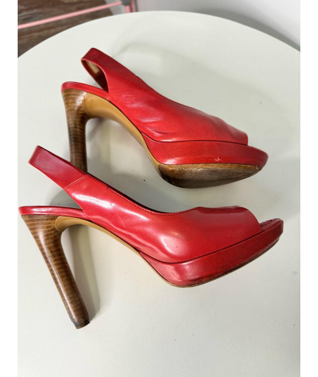 LOUIS VUITTON Коралловые туфли из лакированной кожи, фото 6