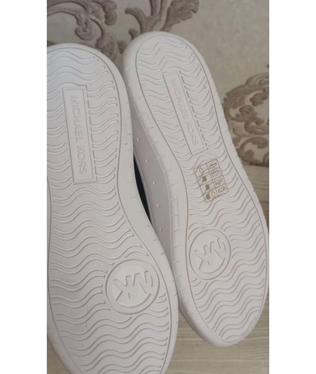 MICHAEL KORS Черные кожаные кеды, фото 4