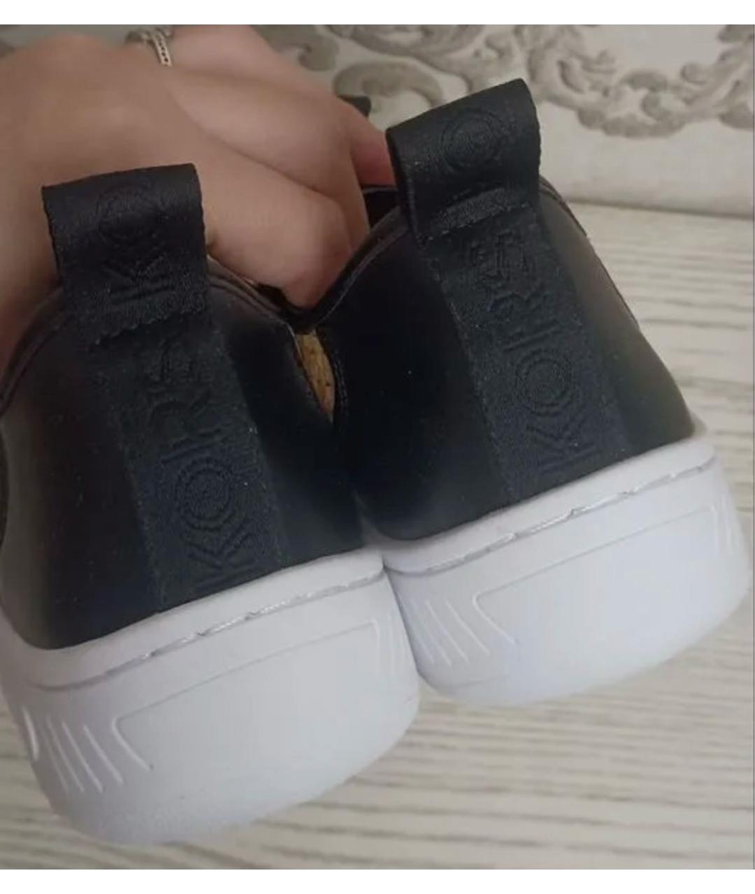 MICHAEL KORS Черные кожаные кеды, фото 3