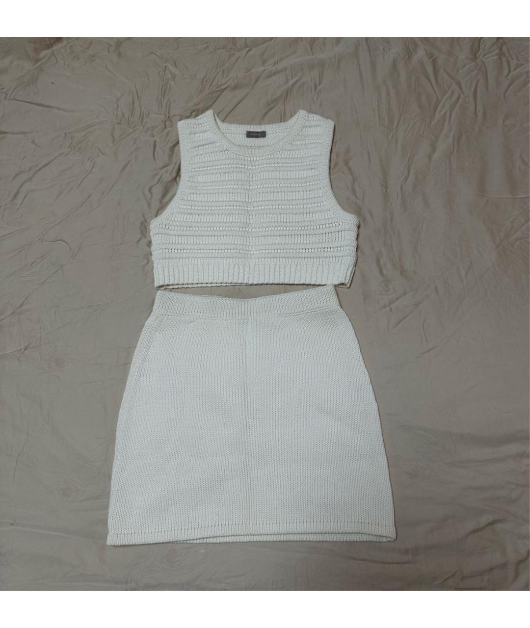 12 STOREEZ Белый хлопковый костюм с юбками, фото 3