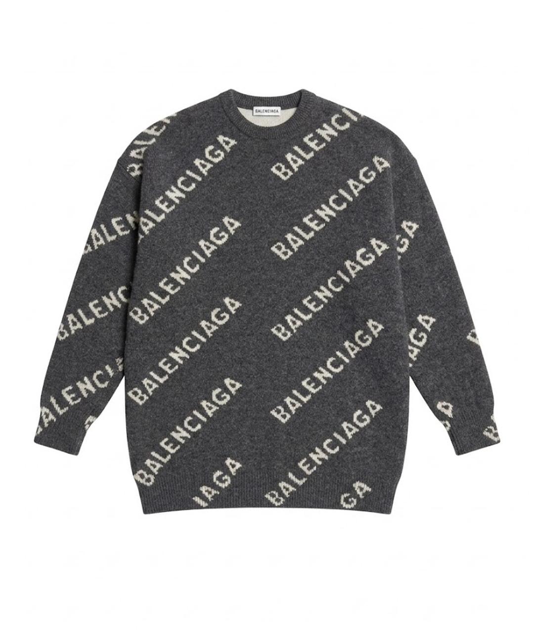 BALENCIAGA Серый джемпер / свитер, фото 1