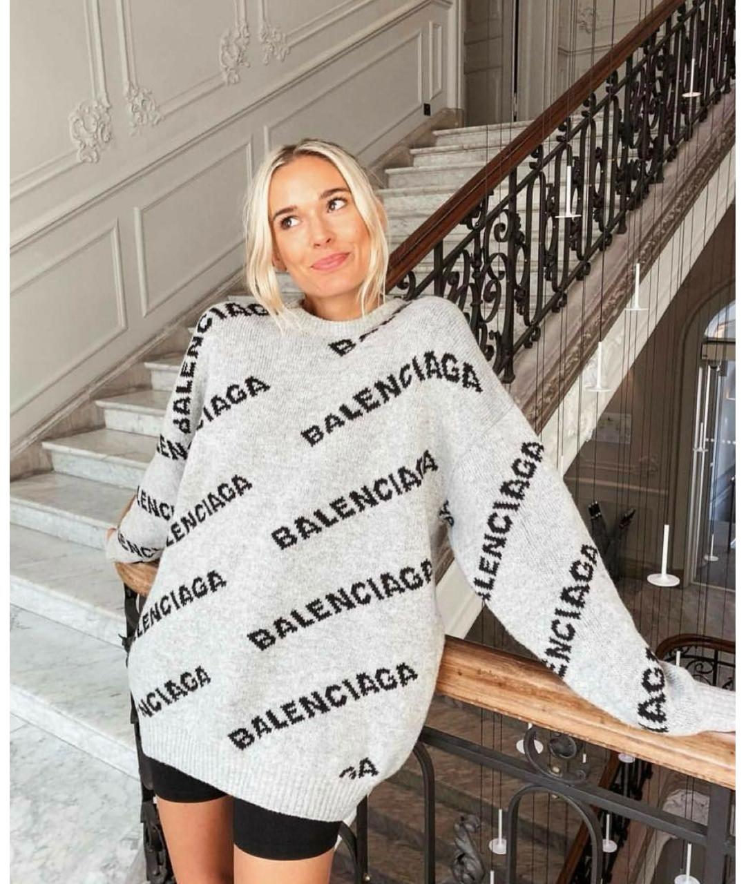 BALENCIAGA Серый джемпер / свитер, фото 7