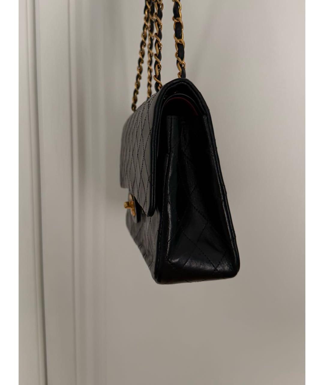 CHANEL Черная кожаная сумка с короткими ручками, фото 2