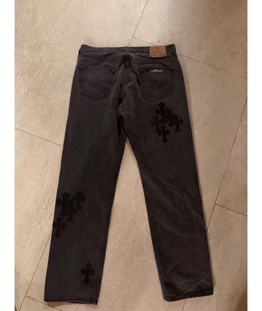 CHROME HEARTS Антрацитовые хлопковые джинсы, фото 2