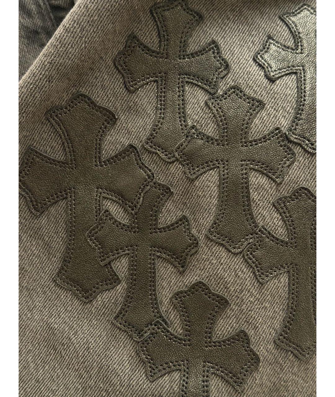 CHROME HEARTS Антрацитовые хлопковые джинсы, фото 4