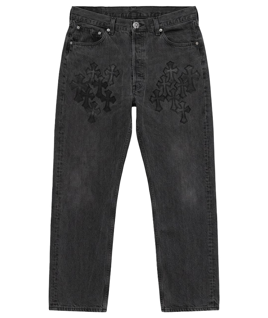 CHROME HEARTS Антрацитовые хлопковые джинсы, фото 1