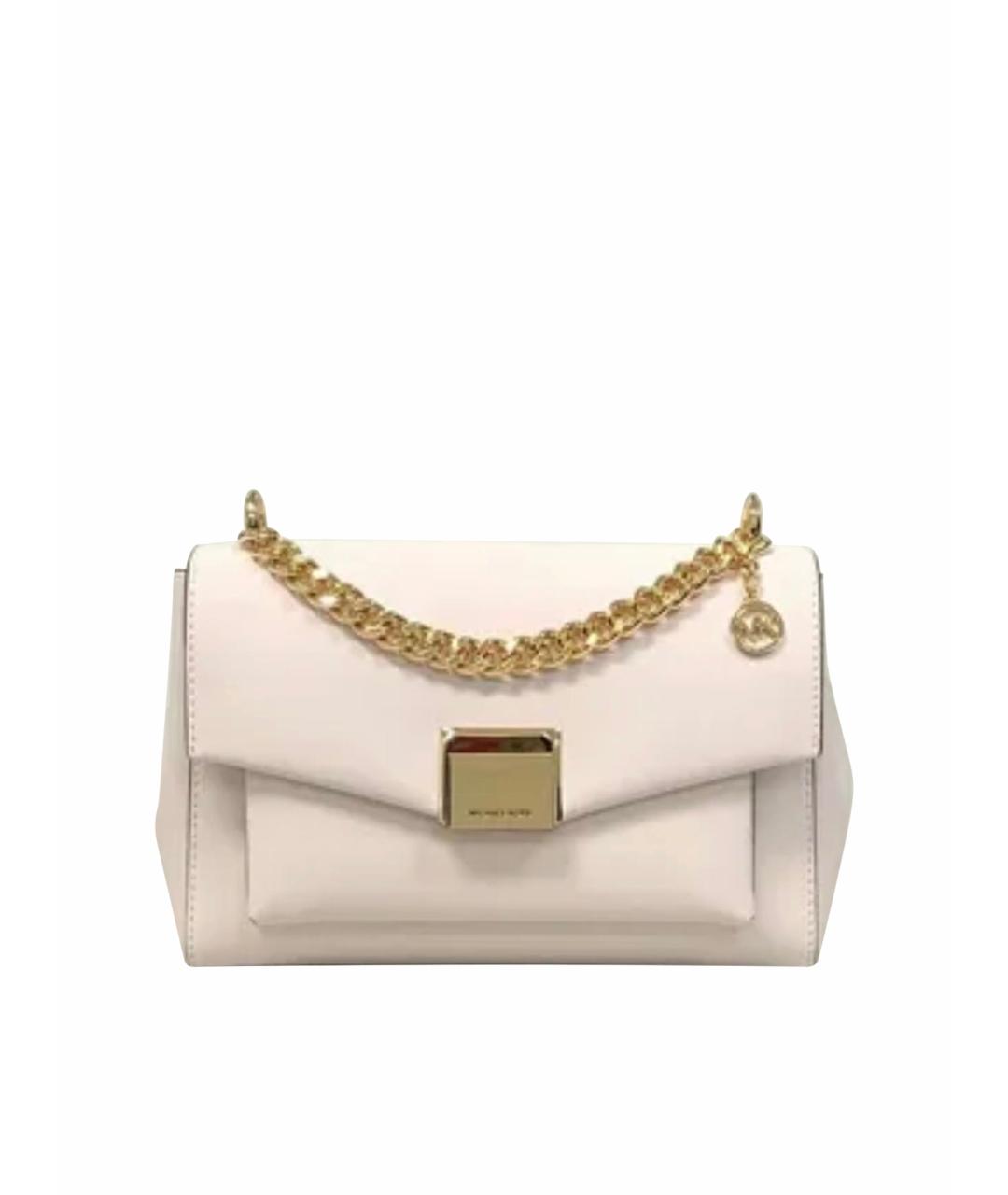 MICHAEL KORS Бежевая кожаная сумка через плечо, фото 1