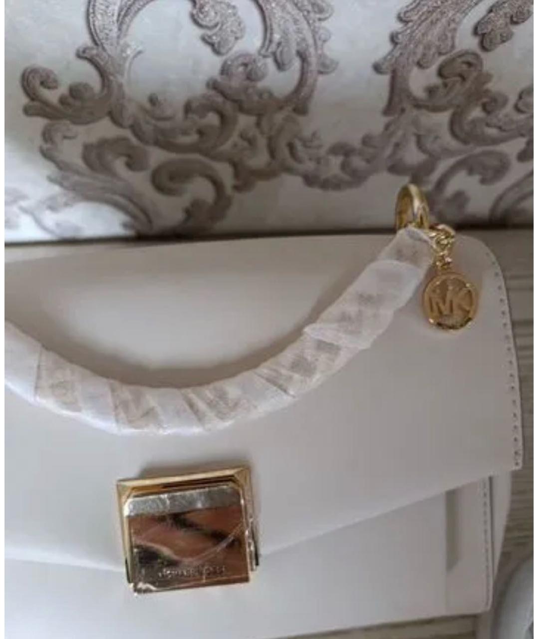 MICHAEL KORS Бежевая кожаная сумка через плечо, фото 2