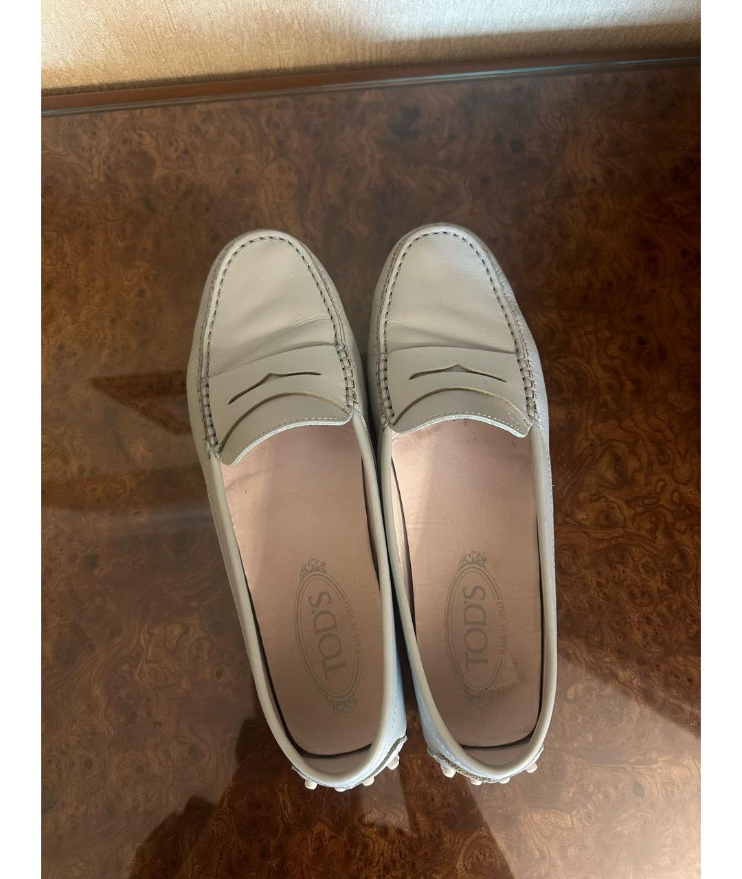 TOD'S Бирюзовые кожаные мокасины, фото 3