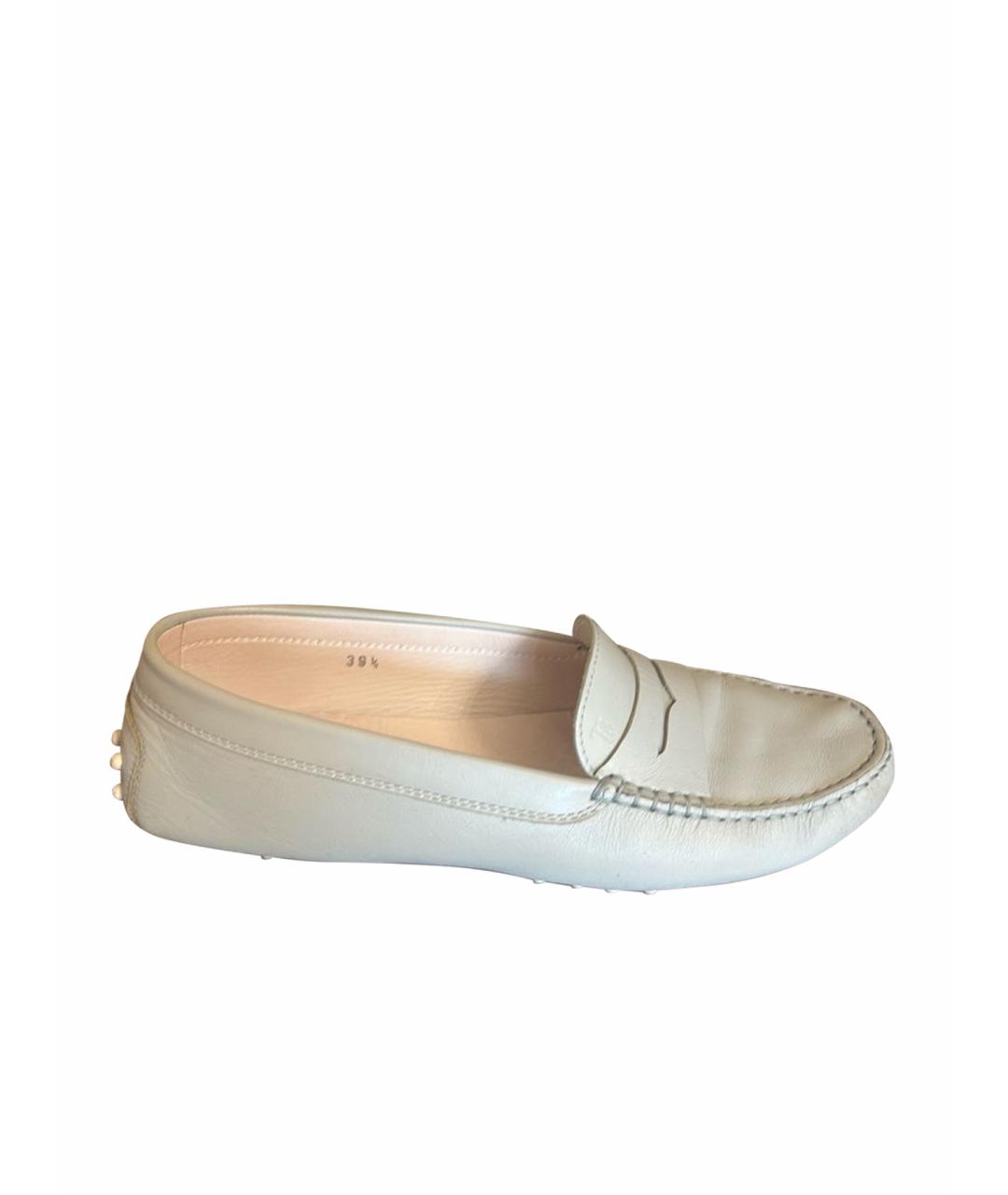 TOD'S Бирюзовые кожаные мокасины, фото 6