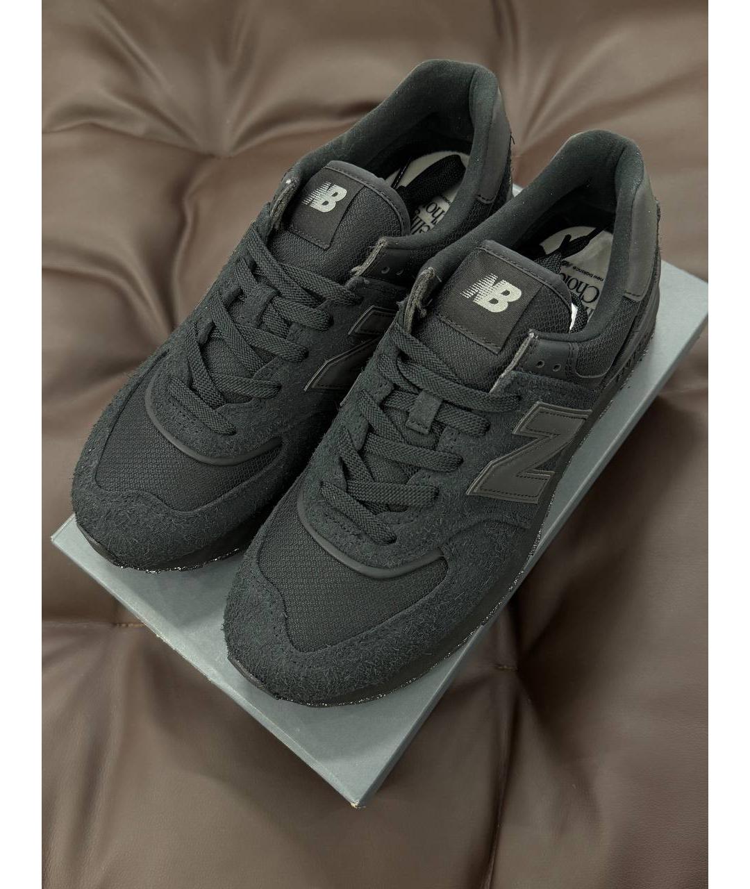 NEW BALANCE Черные замшевые низкие кроссовки / кеды, фото 8