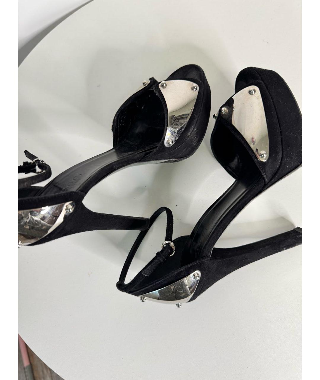 GUCCI Черные замшевые туфли, фото 6