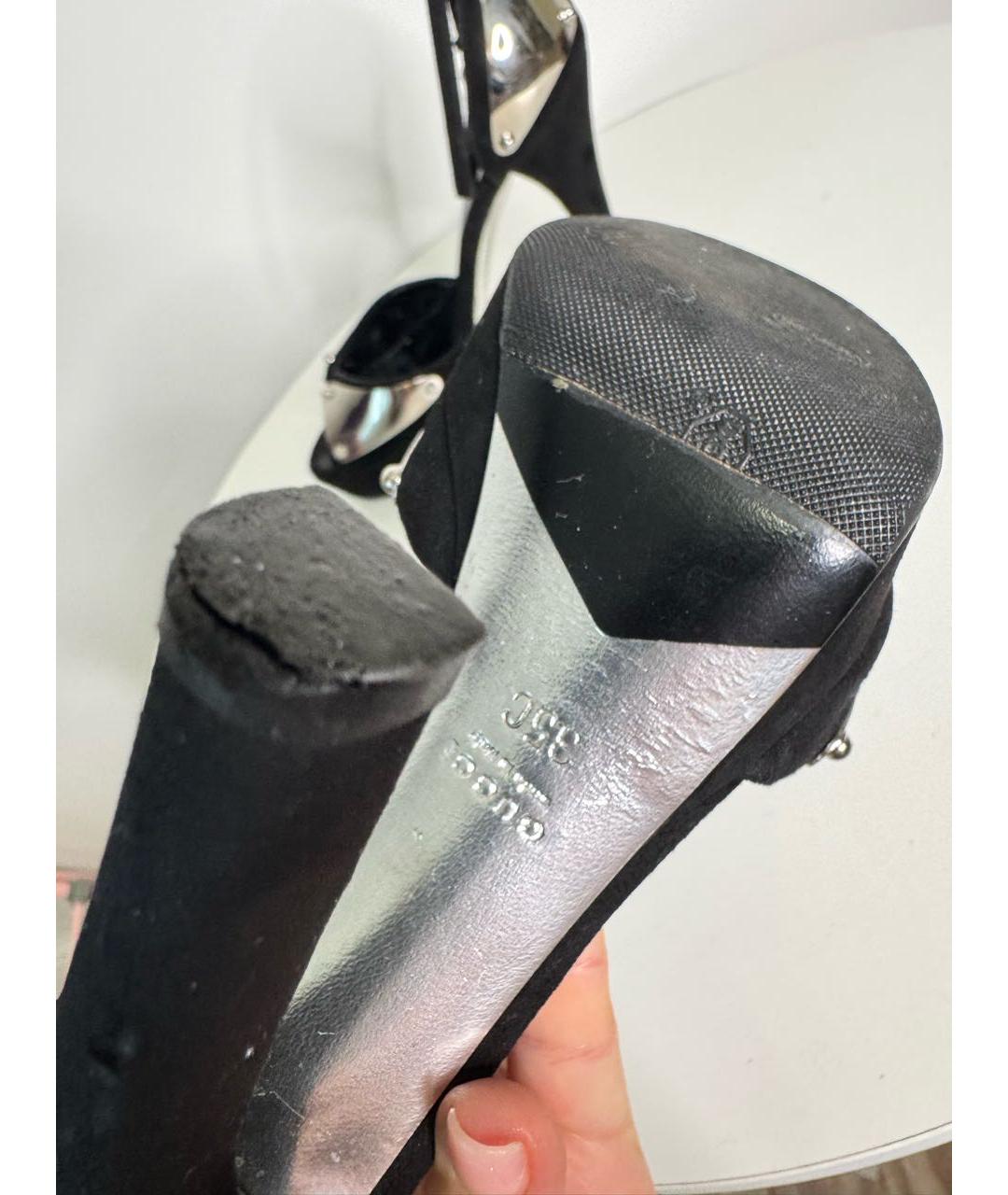 GUCCI Черные замшевые туфли, фото 5