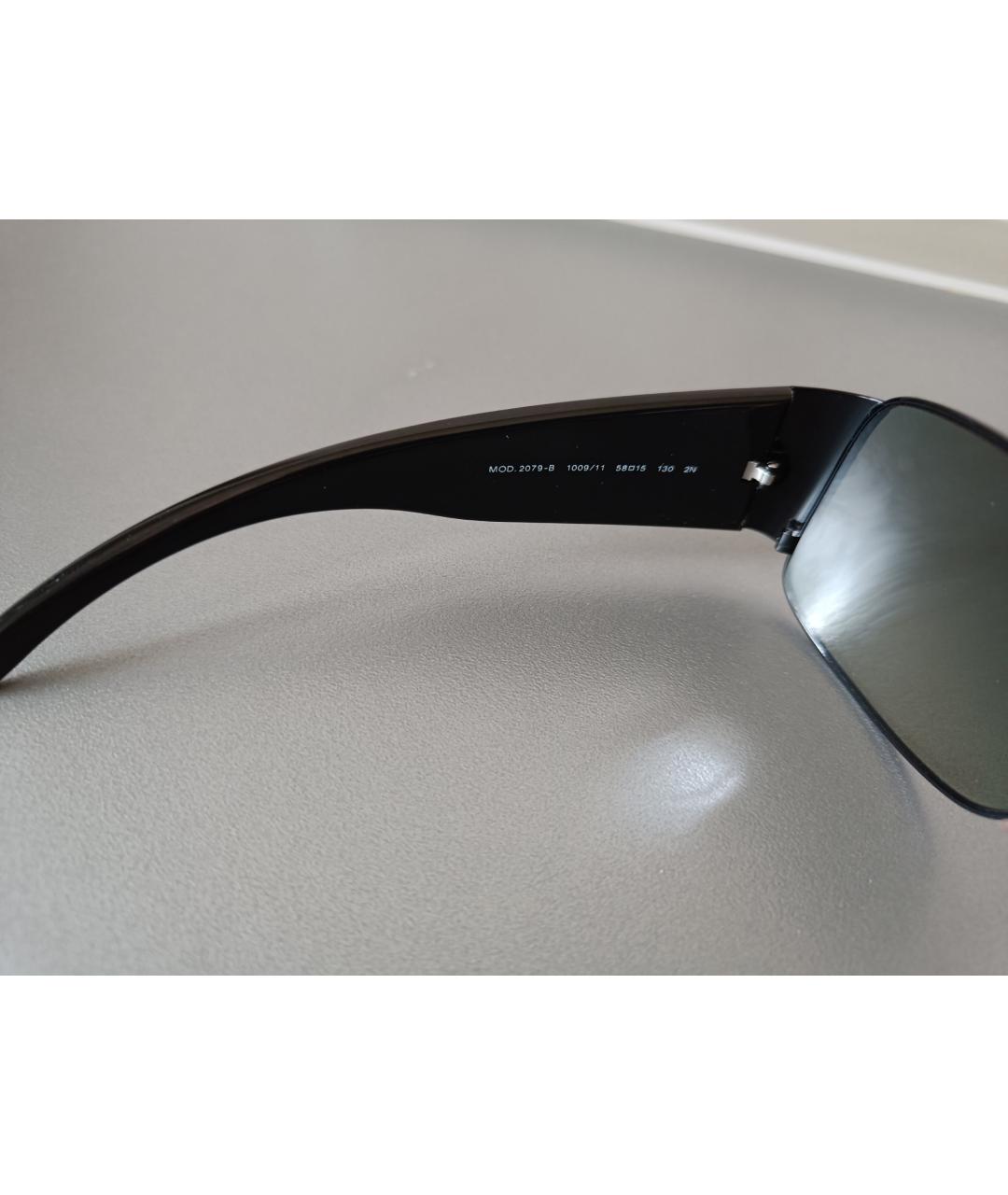 VERSACE Черные пластиковые солнцезащитные очки, фото 8