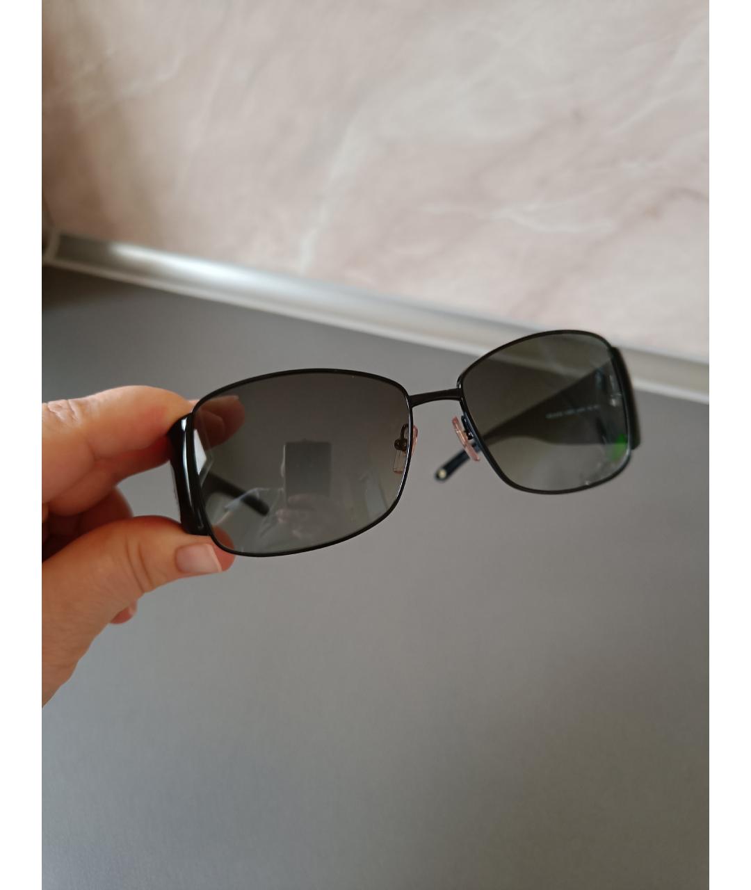 VERSACE Черные пластиковые солнцезащитные очки, фото 4