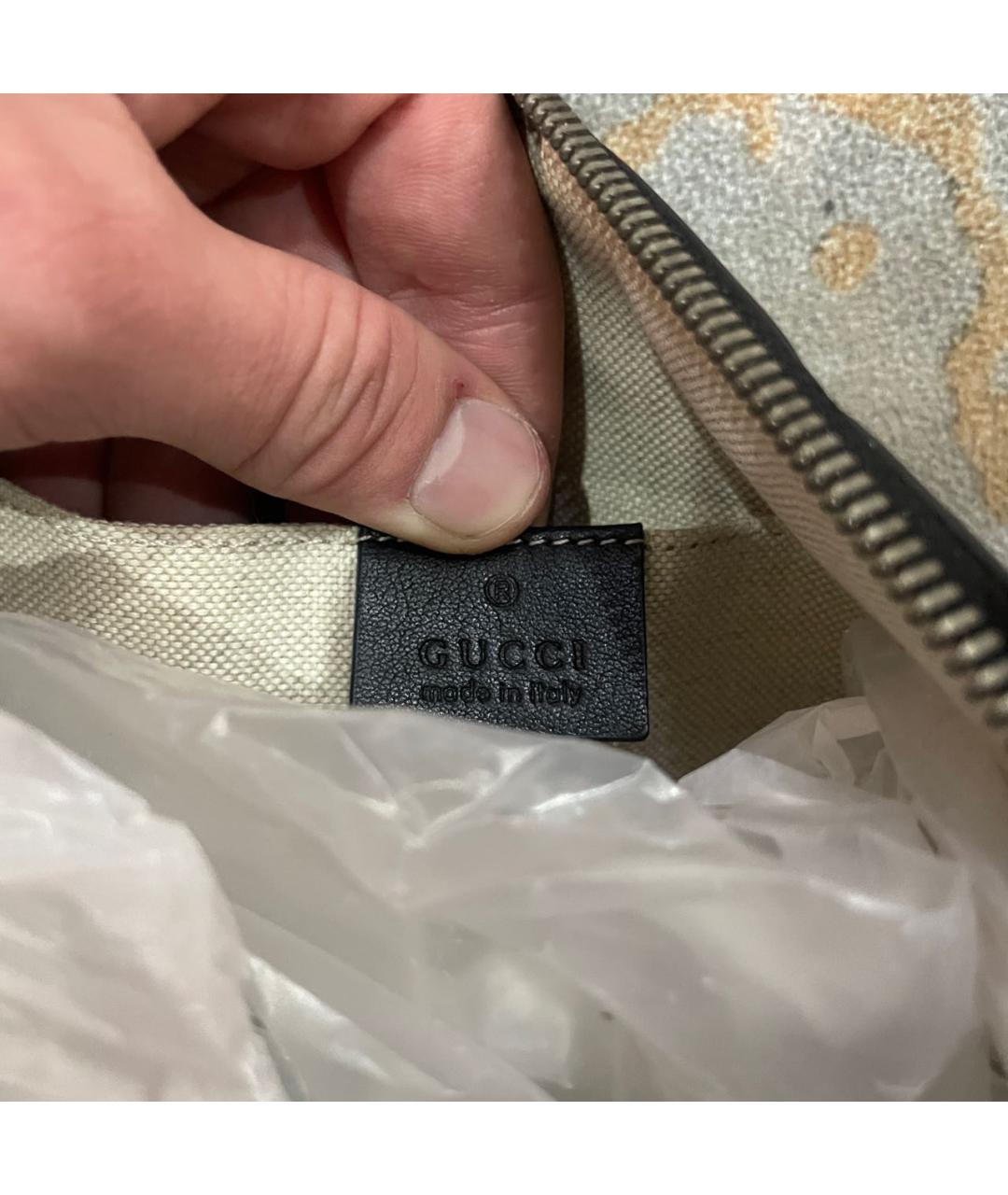 GUCCI Бежевая барсетка, фото 4