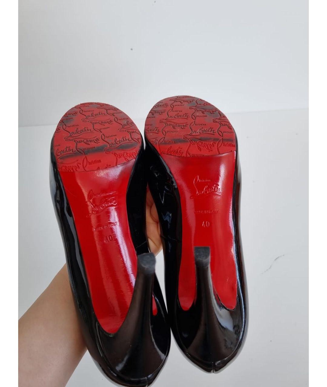 CHRISTIAN LOUBOUTIN Черные туфли из лакированной кожи, фото 6