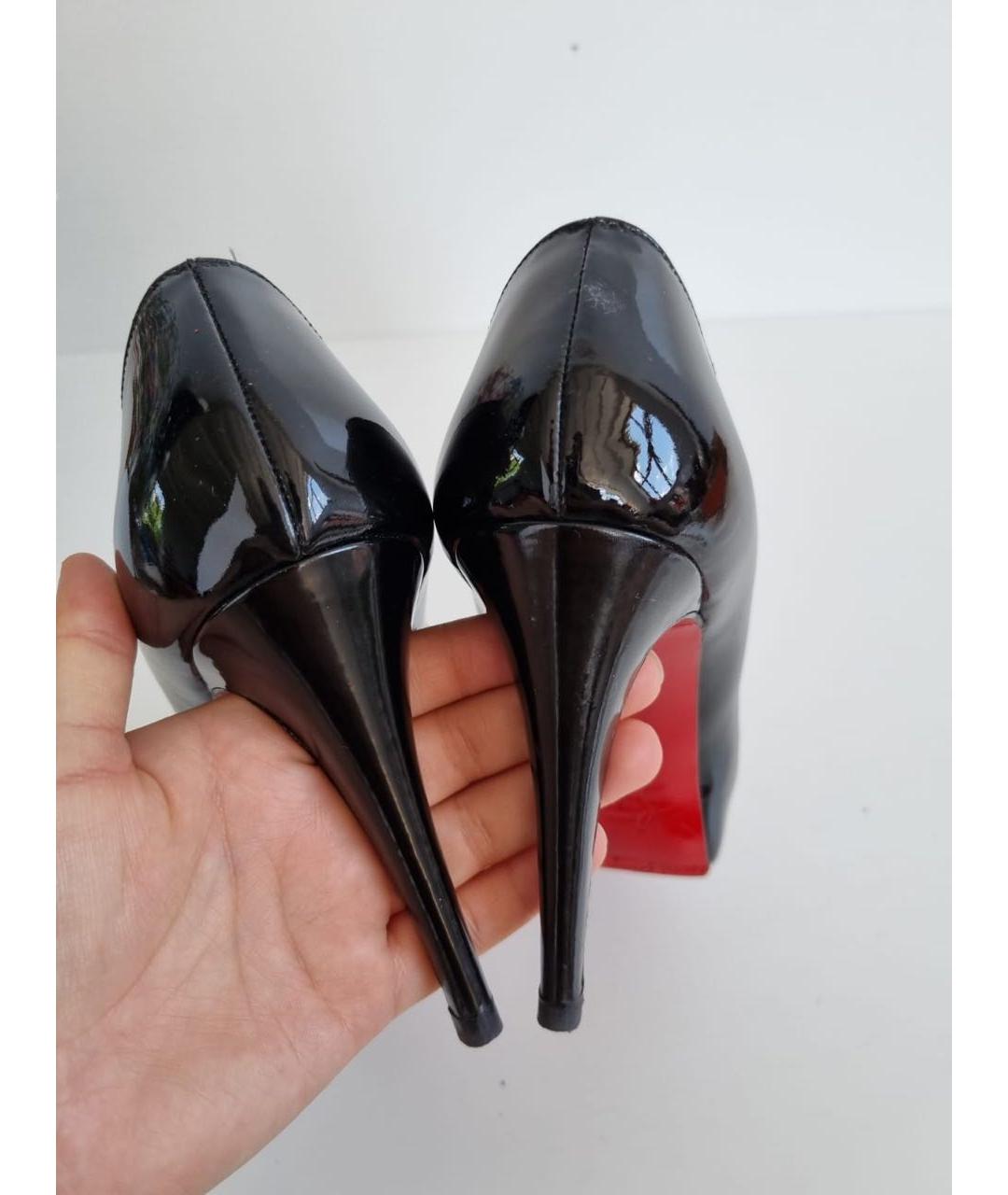 CHRISTIAN LOUBOUTIN Черные туфли из лакированной кожи, фото 7