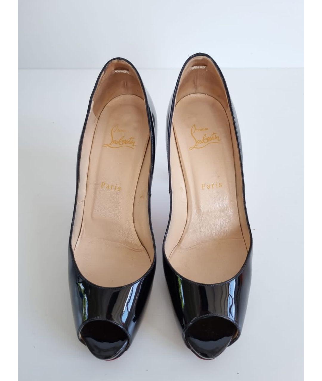 CHRISTIAN LOUBOUTIN Черные туфли из лакированной кожи, фото 2