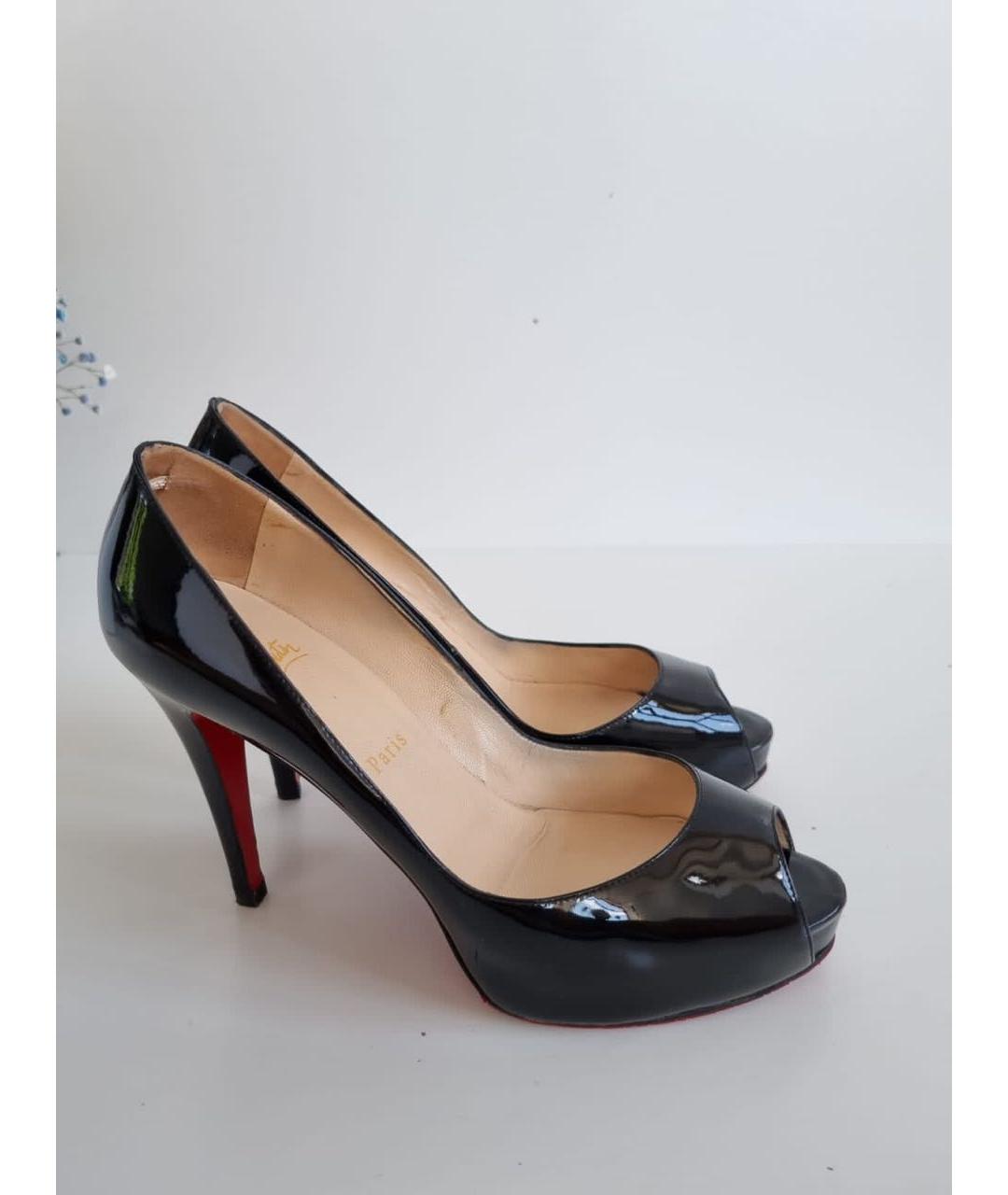 CHRISTIAN LOUBOUTIN Черные туфли из лакированной кожи, фото 9