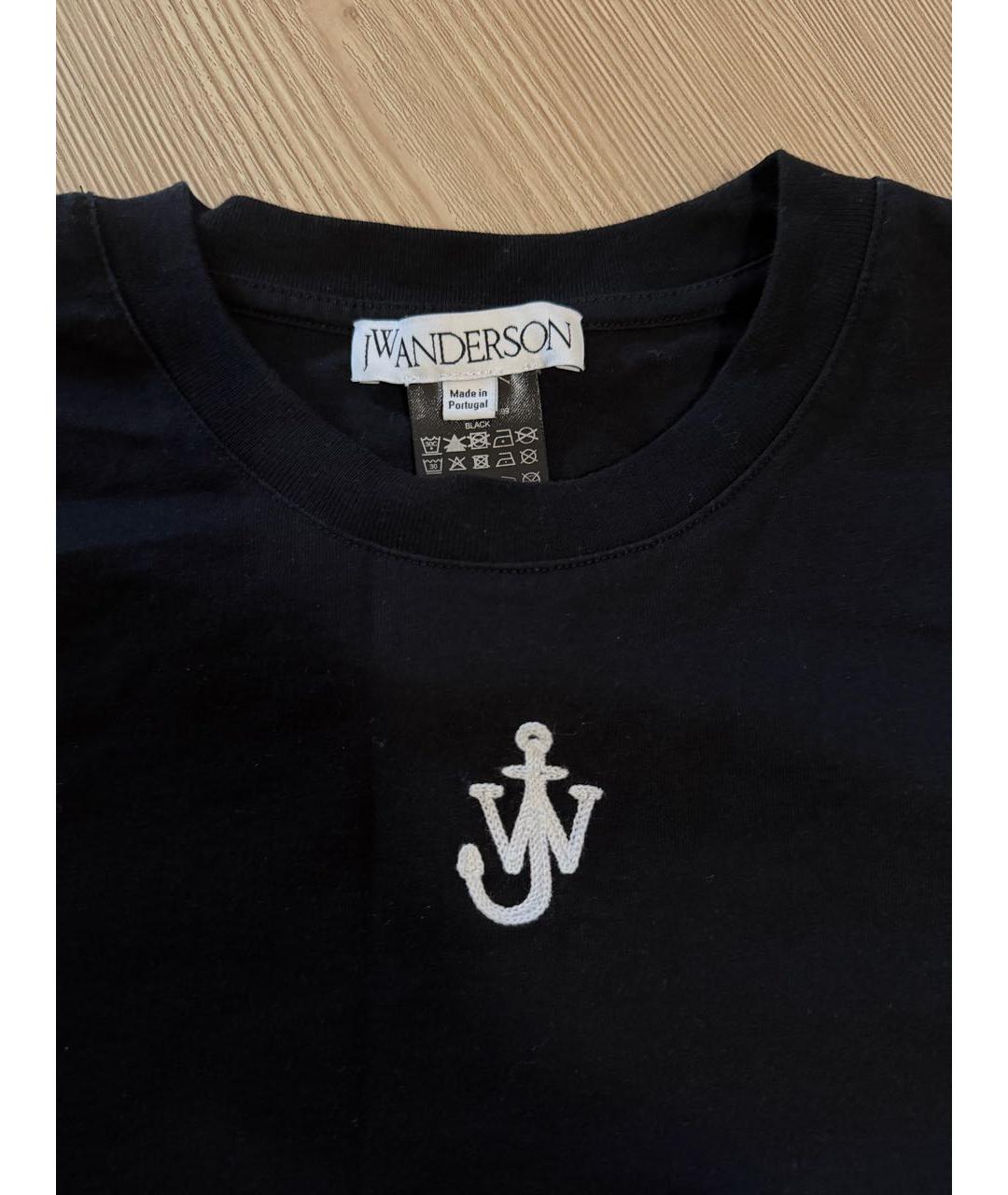 J.W.ANDERSON Черная хлопковая футболка, фото 3